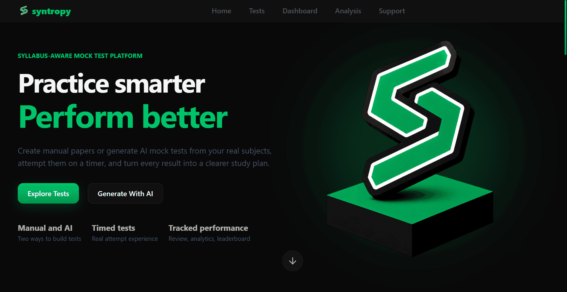 Syntropy landing page